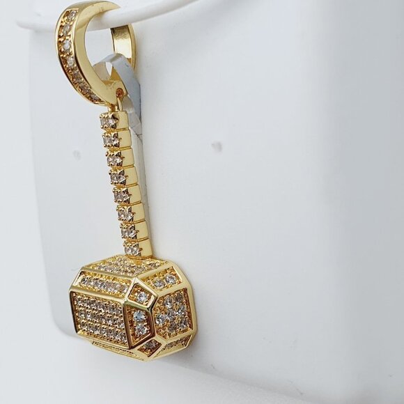 "14K Gold Plated Cubic Zircon Pendant, INUS1BR062 - Picture 11 of 11